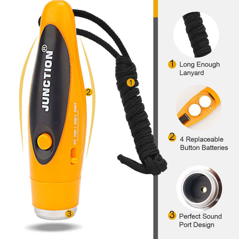 UNIWA Electronic Whistle, Battery Operated Whistle Adjustable 3 Different Loud Whistle Sounds with Lanyard Handheld Electronic Whistles for Referees Volleyball Coaches Teacher, Soccer Sports Whistle yellow - BeesActive Australia