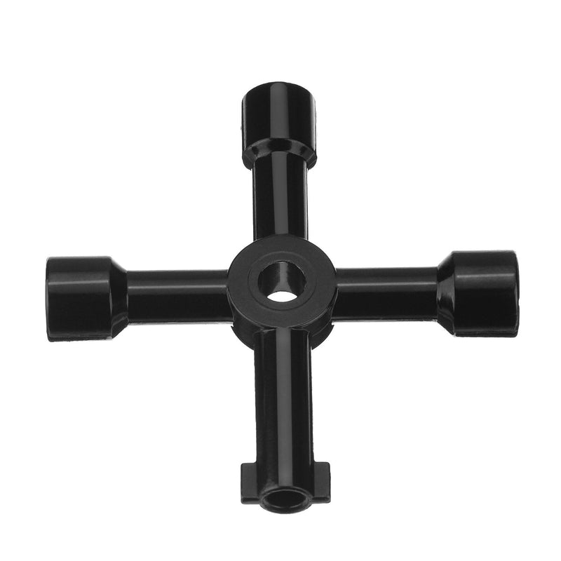 Shappy 2 Pack Electric Cabinet Keys Gas Meter Keys Utility 4-Way Keys for Multi-application (Black) Black - BeesActive Australia