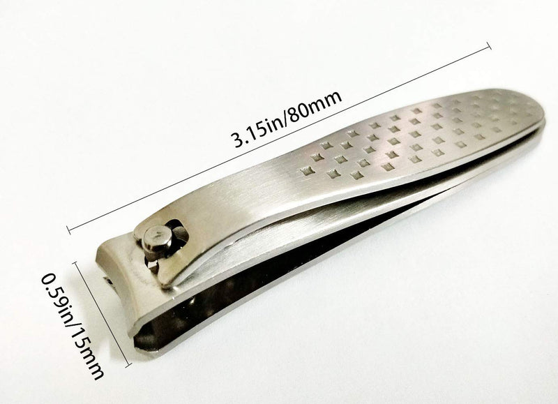 Nail Clippers，Fingernail Clippers15mm Wide， Toenail Clippers For Thick Nails， Adults Deluxe (Silver), Oversized Toenail Clippers - BeesActive Australia