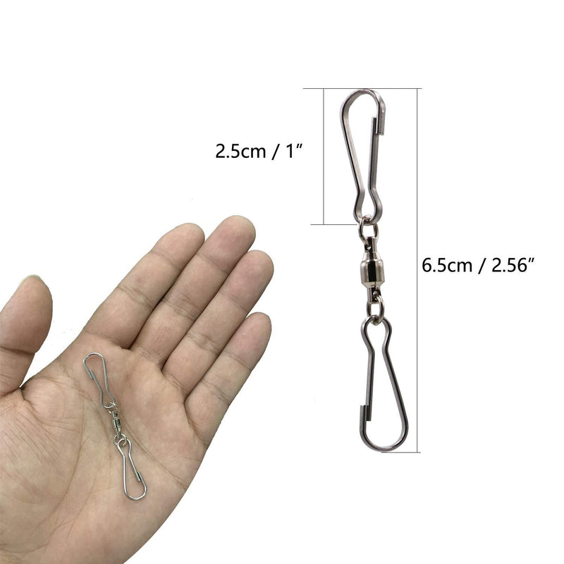 LGEGE 5 PCS Smooth Spinning Dual Clip Swivels Wind Spinner Hangers Spiral Tails Twisters Wind Socks, for Spinning windsocks and Any Kites, Flower pots, Plants, Bird feeders, Solar Lights, Flags - BeesActive Australia