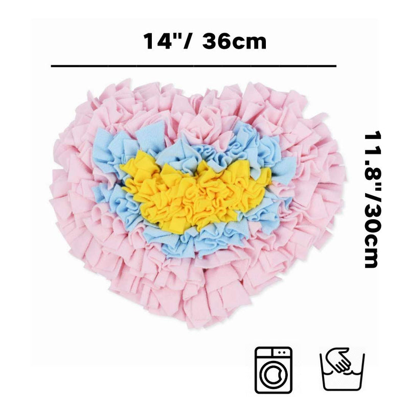 GoFika Small Dogs Slow Feeding Snuffle Foraging Mat Cloth for Puppies and Pets (14" x 11.8") Interactive Puzzle Feeder for Stimulation and Nosework (Pink) - BeesActive Australia