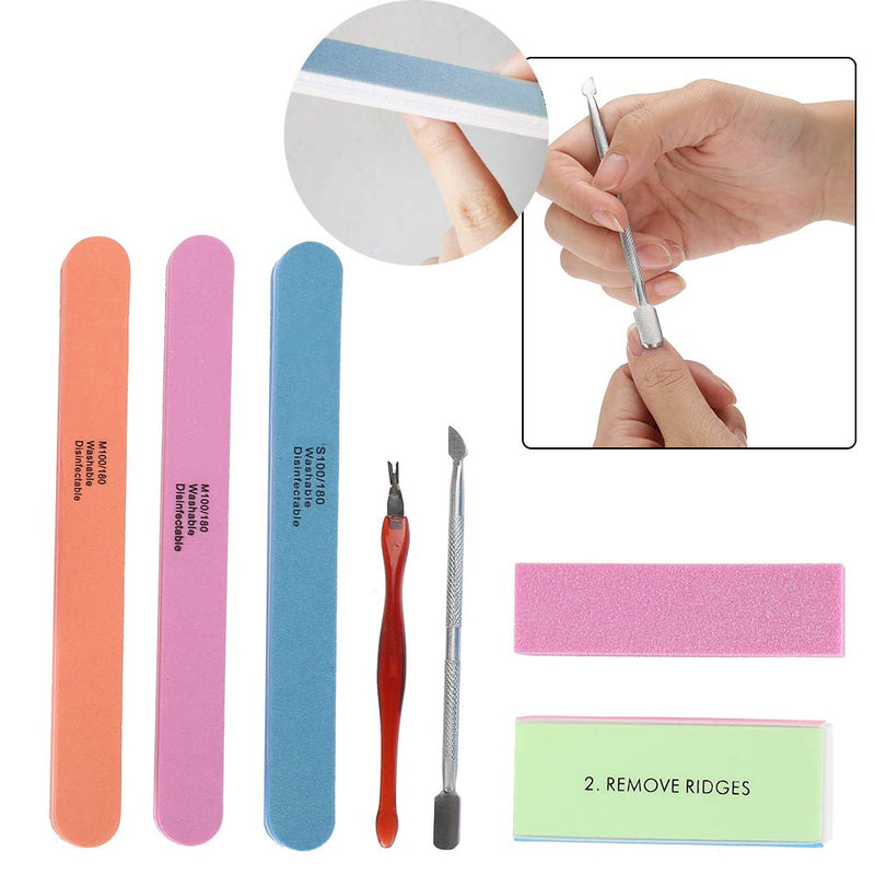 Manicure Set Professional Nail Polisher Nail Files Buffer Kit Dead Skin Pusher Cuticle Removal Nail CareTool for Fingernails and Toenails - BeesActive Australia