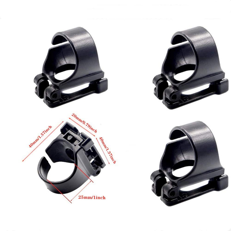 [AUSTRALIA] - Powerer 8 Pack Scuba Dive Universal Plastic Clip Snorkel Keeper Tube Holder, Scuba Diving Dive Snorkeling Silicone Snorkel Mask Strap Keeper Holder Clip Retainer Attachment Gear Spare Part Accessories 