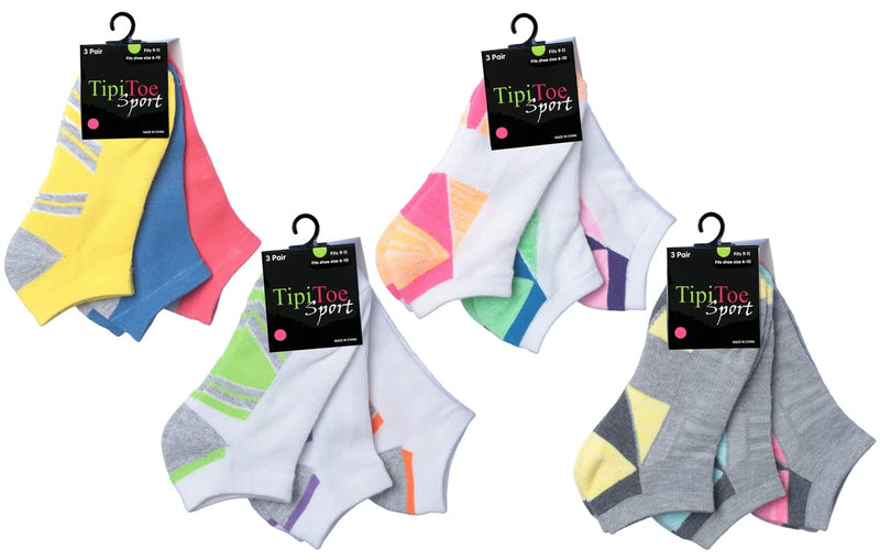 Tipi Toe Women's 12-Pairs Low Cut Athletic Sport Peformance Socks Sp34-12 - BeesActive Australia