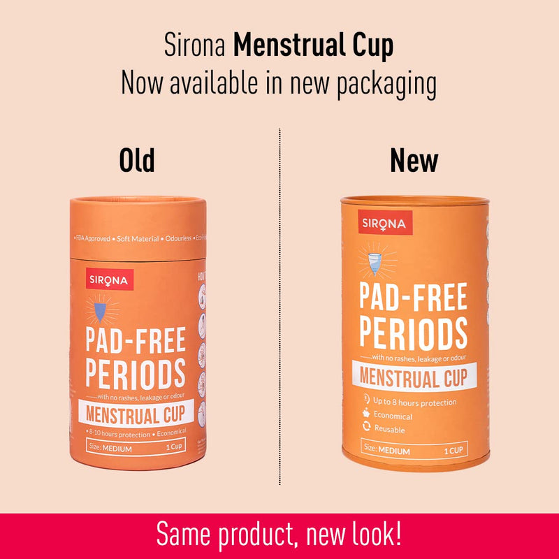 Sirona Reusable Menstrual Cup | Reusable Period Cup | Tampon and Pad Alternative | Heavy Flow (Medium) 1 count (Pack of 1) - BeesActive Australia
