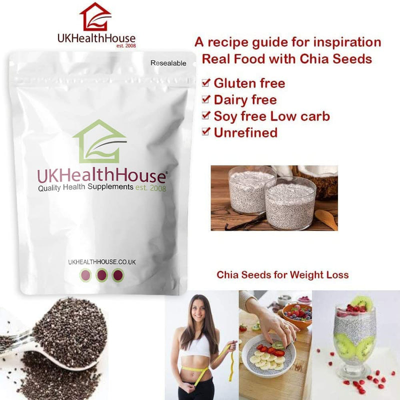 Certified Organic Chia Seeds - All Natural - Omega 3 & Fiber - Weight Loss (1kg) 1kg - BeesActive Australia