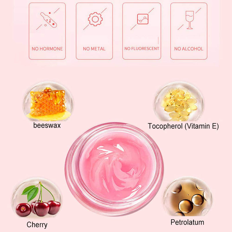 Lip Sleeping Mask, Cherry Moisturizer Repair Cracked Lips Plumper Mask Overnight Treatment, Moisturizing Collagen Lip Balm Mask Night Sleep Lip Mask with Lips Brush Gift - BeesActive Australia