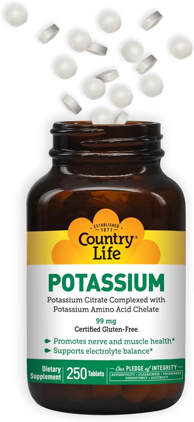 Country Life - Potassium 99 mg. 250 tablets - BeesActive Australia