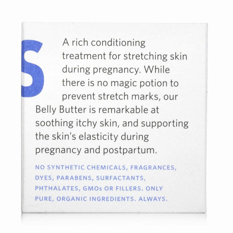 Zoe Organics - Organic Belly Butter, Rich Conditioning Treatment for Stretching Skin During Pregnancy, For Stretch Marks and Supports Skin Elasticity (2 Ounces) - BeesActive Australia