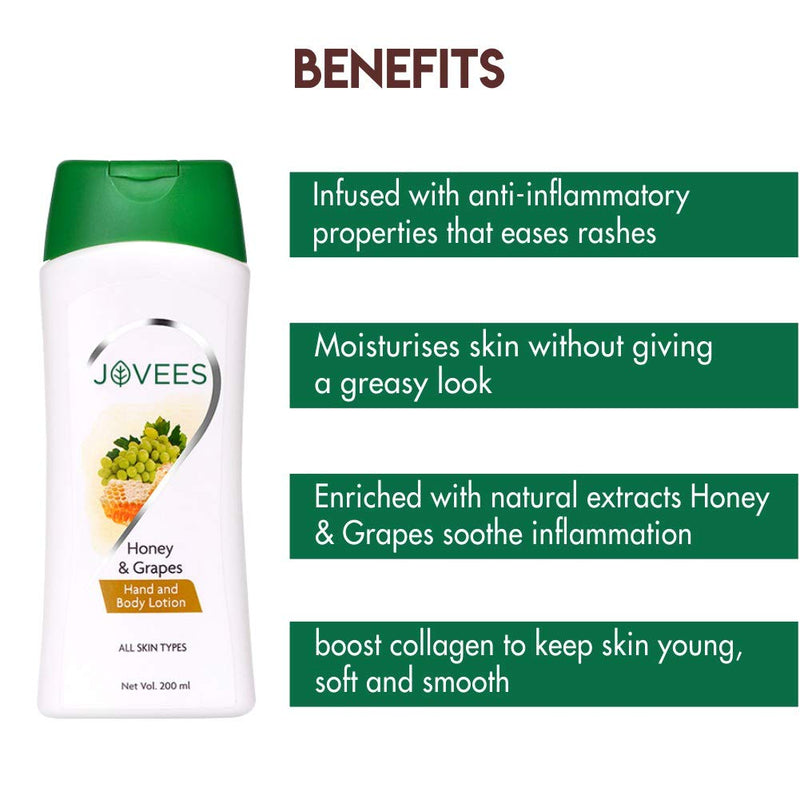 Jovees Honey & Grape Hand & Body Lotion - 200ml - BeesActive Australia
