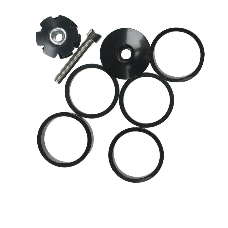 GANOPPER 1 1/8 Inch Headset Spacer with Stem Top Cap,Headset Star Nut Black Red Blue Gold 4 Color - BeesActive Australia