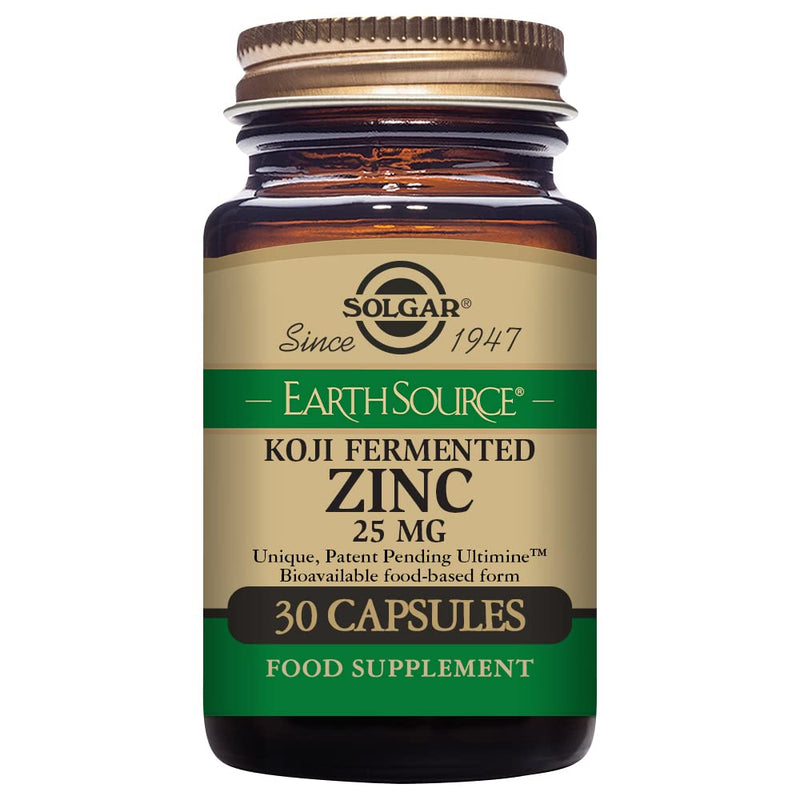 Solgar� EarthSource Food-Fermented Koji Zinc 25mg - Pack of 30 - Immune System Support - Supports Healthy Skin, Hair and Nails - BeesActive Australia