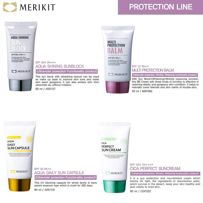 MERIKIT Aqua Shining SUN BLOCK. Protects Your skin from UV A & UV B rays (SPF50/ PA+++) Repairing wrinkles. - BeesActive Australia