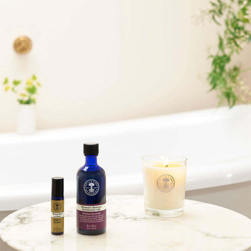 Neal's Yard Remedies | Women's Balance Massage Oil | Relaxing Body Gifts for Women - Essential Oil & Blend of Rose Oil | 100ml - BeesActive Australia