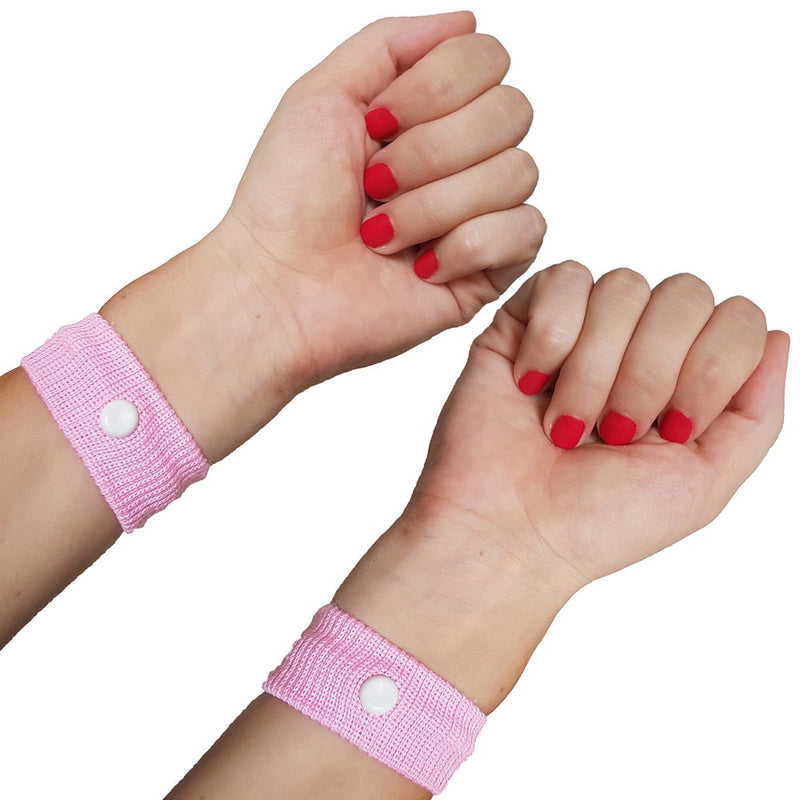 Travel Sickness Bands Adult and Children Wristbands for Morning Sickness Relief Pink 1 Pair - BeesActive Australia
