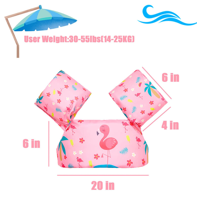 Swim Vest/floaties for Kids | Learn to Swim Toddler 30-55 lbs Pink - BeesActive Australia