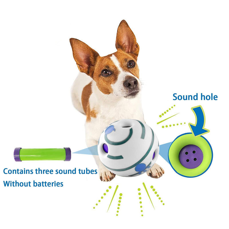 4-Inches Wobble Giggle Dog Ball,Strange dog toy Ball, Luminous ball,Peppy Pet Ball,Training Playing Ball,Glow in the dark dog balls,Rolling ball,Waggle Ball,The best fun giggle sound dog toy,Dog glow ball,Home alone toys - BeesActive Australia