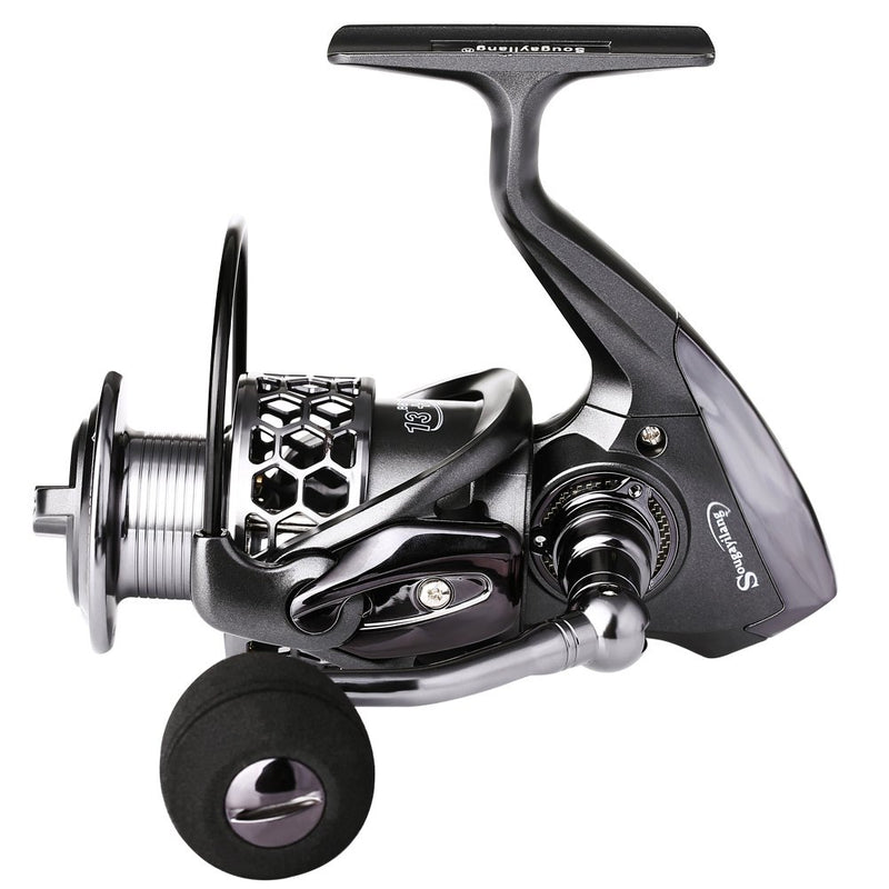 [AUSTRALIA] - Sougayilang Fishing Reel 13+1BB Light Weight Ultra Smooth Aluminum Spinning Fishing Reel with Free Spare Graphite Spool XY1000 