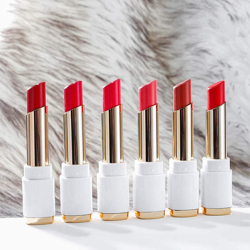 Edanta Smooth Lipstick Hydrated Lipsticks Moisturizing Finish Lip Stick Long Lasting Luster Lip Beauty Makeup for Women and Girls Pack of 1 (Red 1#) Red 1# - BeesActive Australia