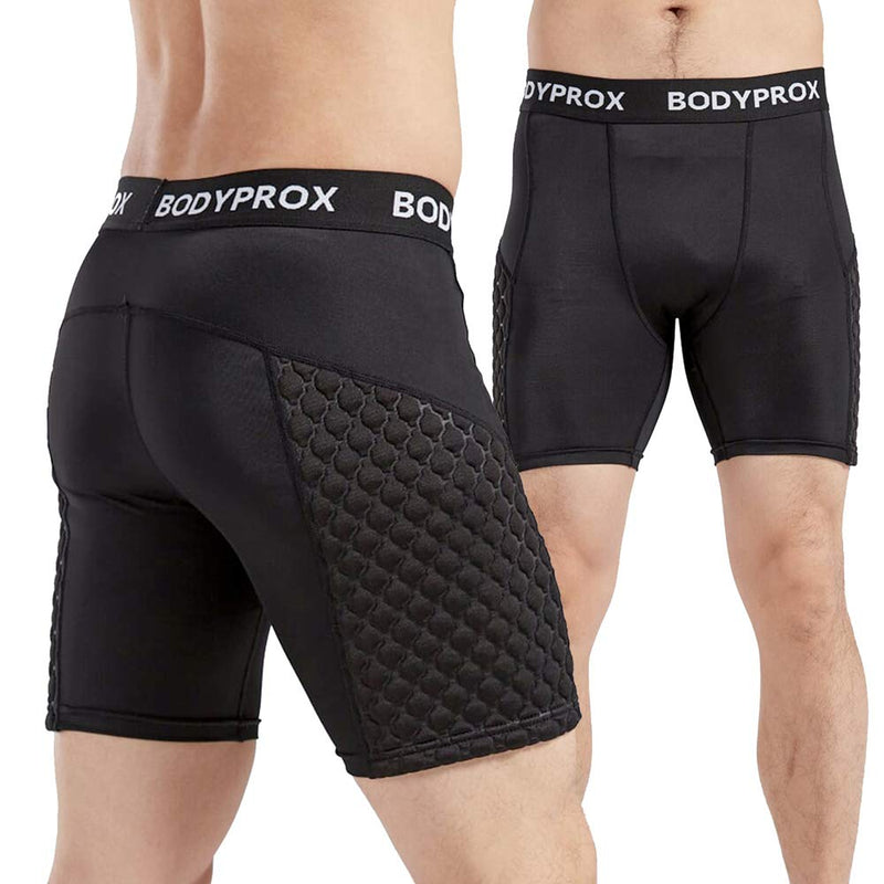 [AUSTRALIA] - Bodyprox Baseball Sliding Shorts for Men, Compression Padded Slider Shorts Medium 