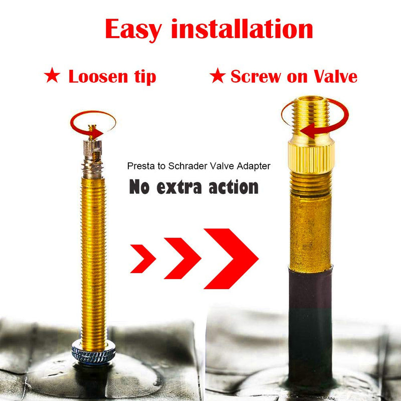 mamakoi 21PCS Brass Presta Schrader Valve Adapter Tools, Ball Pump Needle, Bike Tire Valve Pump Adapters, Pump Tools, Presta Valve Adapter Bike Pump Accessories Fit for Bike Gym Balloon Toy Pump - BeesActive Australia