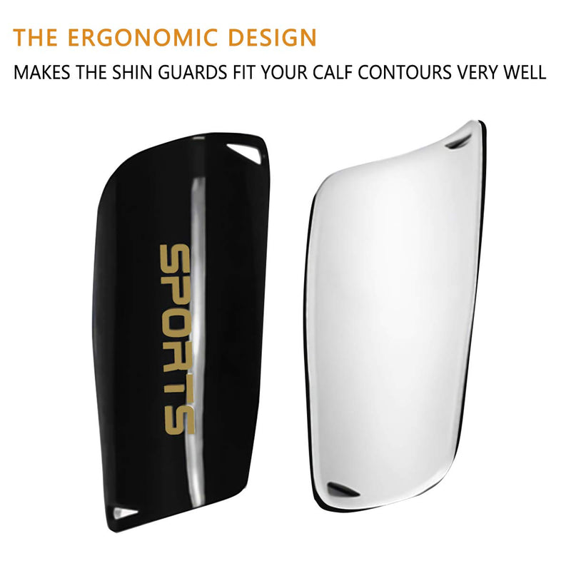 Soccer Shin Guards for Kids Youth, Shin Guard and Shin Guard Sleeves for Boys and Girls for Football Games EVA Cushion Protection Reduce Shocks and Injuries A-Black Small - BeesActive Australia