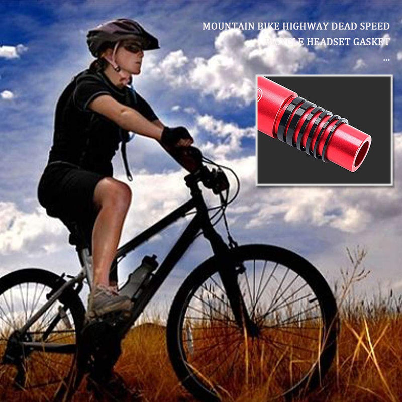 Pimoys-12 PCS Bicycle Headset Spacer Bike Handlebar Stem Spacers Threadless Aluminum Alloy Headset Stem Spacer Set Fit 1 1/8-Inch Stem 2/3/5/10mm for MTB BMX Mountain Road Bikes (Black) - BeesActive Australia
