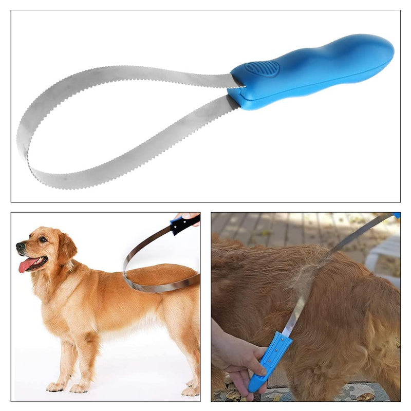 LNJBABAO Dual-Sided Shedding Blade Horse Hair Brush Tool Dog Grooming with Soft Touch Grip Handle for Pets, 27*8*3 - BeesActive Australia