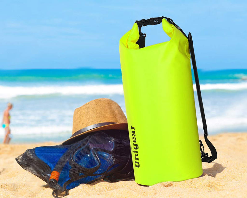 [AUSTRALIA] - Unigear Dry Bag Waterproof, Floating and Lightweight Bags for Kayaking, Boating, Fishing, Swimming and Camping with Waterproof Phone Case Yellow 2L 