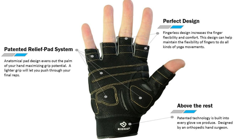 BIONIC Women's Beast Mode Fitness Fingerless Gloves X-Large - BeesActive Australia