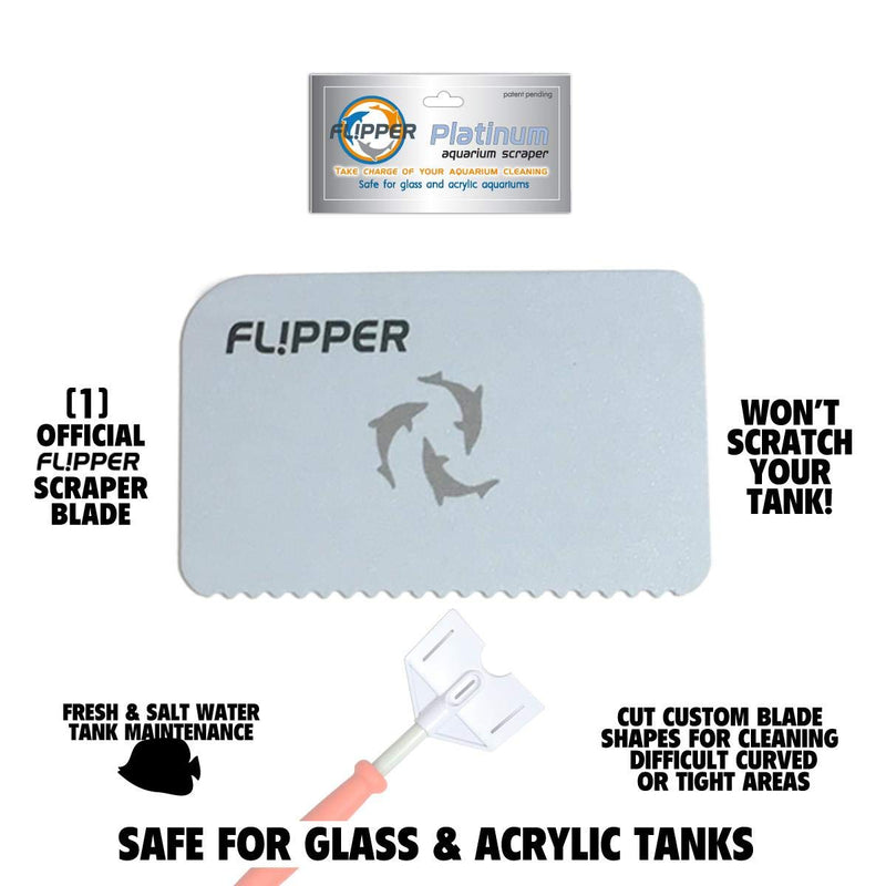 FL!PPER Flipper Platinum Aquarium Hand Scraper Tool – Glass and Acrylic Fish Tank Cleaner – Aquarium Glass Cleaner Uses Credit Card or Hotel Key – Aquarium Glass Scraper with Serrated Blade 28" - BeesActive Australia