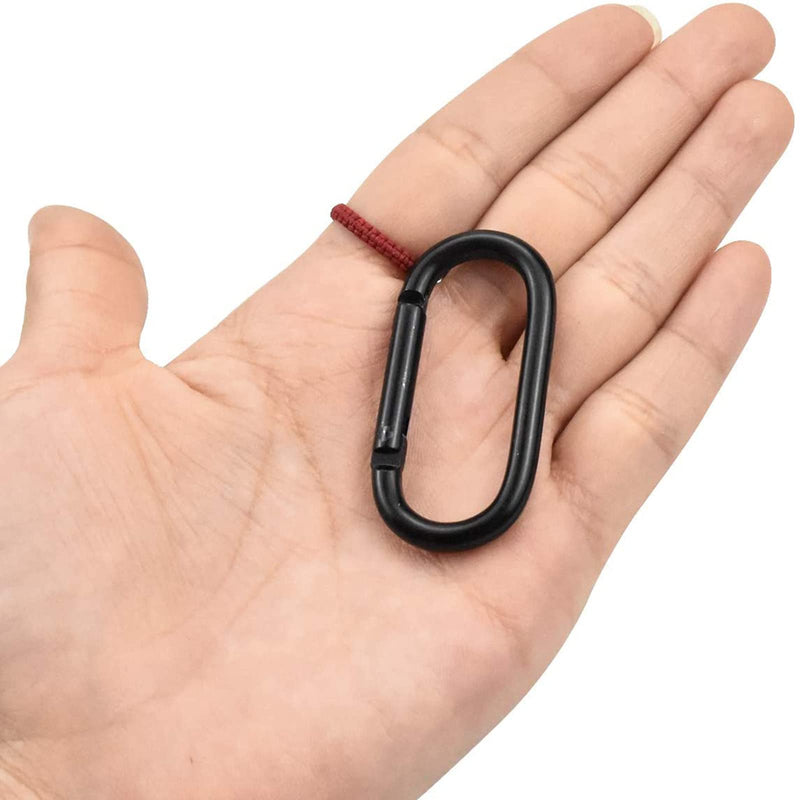 VICDUEKG 10 Pcs Carabiner Clips Locking Carabiners Aluminum Heavy Duty Chain Connector Keychain Snap Bag Hook for Climbing Outdoor Camping Fishing Hiking Securing Pet Home Hammock, Black - BeesActive Australia