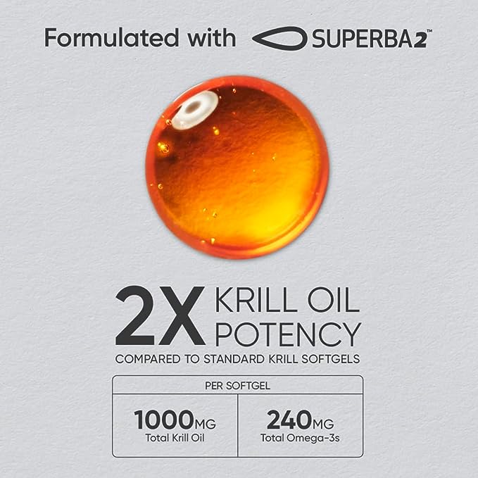 Krill Oil (omega-3 fatty acids) Krill Oil 60 Liquid Softgels, 2 month Supply - BeesActive Australia