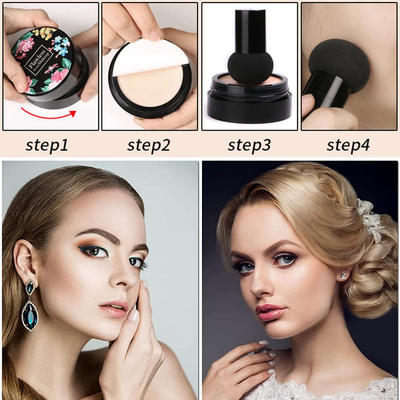 Mushroom Head Air Cushion BB Cream,Concealer Lasting Nude Makeup Moisturizing Pigment BB Liquid Foundation, Even Skin Tone Makeup Base Primer - BeesActive Australia