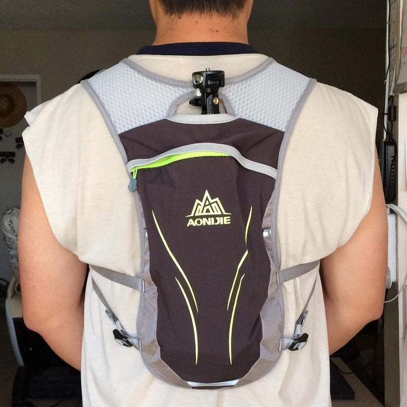 JEELAD Running Hydration Vest Hydration Backpack Pack Trail Running Backpack BPA-Free Leak-Proof Running Water Bottles for Marathon Biking Hiking Cycling Grey (5.5L) - with 2L TPU Water Bladder - BeesActive Australia