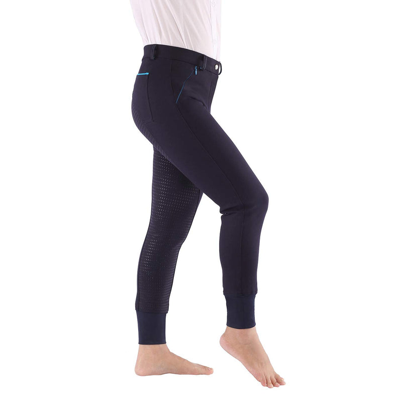 [AUSTRALIA] - HR Farm Women's Performance Full Seat Silicone Grip Breeches Navy 30 