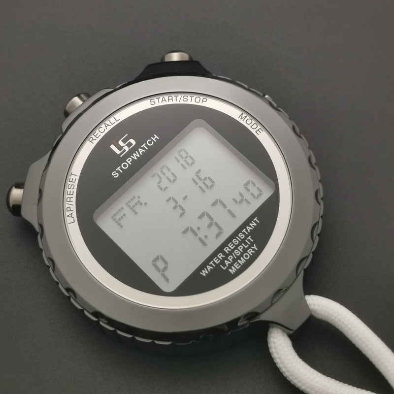 Rolilink Metal Stopwatch Stop Watch for Sports Waterproof Stopwatches Timer for Sports and Competitions (10 Lap) 10 Lap-black-metal - BeesActive Australia