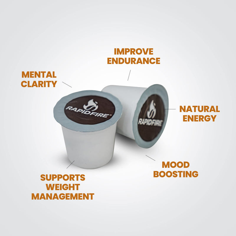 Rapidfire Caramel Macchiato Ketogenic High Performance Keto Coffee Pods, Supports Energy & Metabolism, Weight Loss Diet, Single Serve K Cup, Brown, 16 Count (Packaging May Vary) - BeesActive Australia
