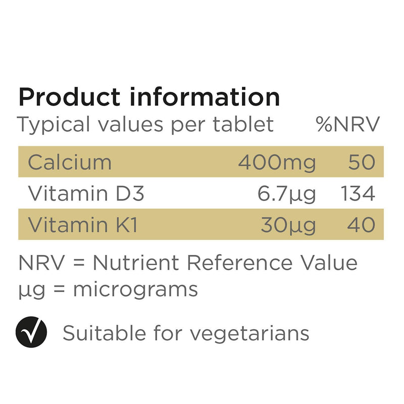 Healthspan Elite Calcium Complex 1,200mg | 120 Tablets | All Blacks Official Partner | Added Vitamin D3 and Vitamin K1 | Bone Health | Vanilla Chewable Tablets | Informed Sport Accredited | Vegetarian - BeesActive Australia