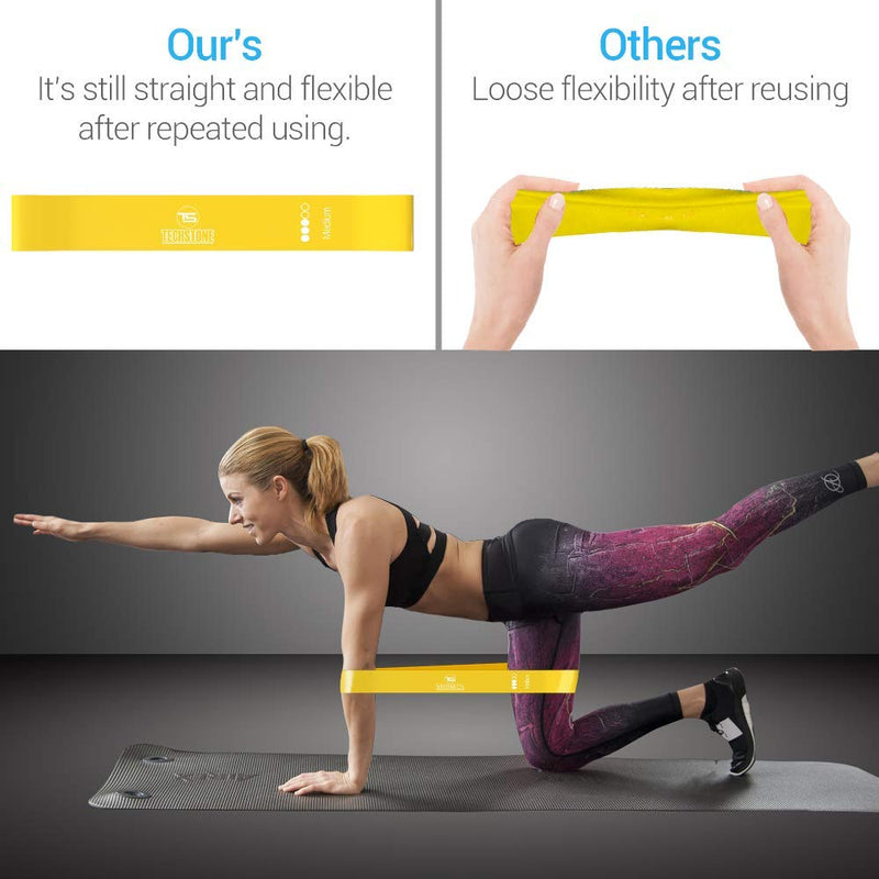 TechStone Resistance Bands Set for Men and Women, Pack of 5 Different Resistance Levels Elastic Band for Home Gym Long Exercise Workout – Great Fitness Equipment for Training, Yoga – Free Carrying Bag - BeesActive Australia