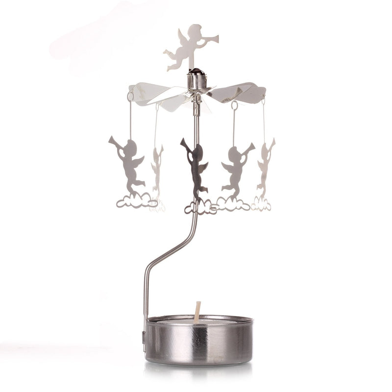 Rotary Candle Holder Spinning Candleholder Metal Small Gift (Angel) - BeesActive Australia