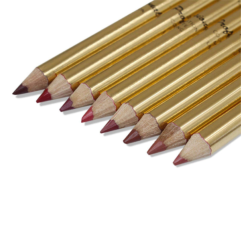 Wismee Lip Liner Pencil Set 8 Colors Professional Matte Lipliner with Sharpener Waterproof Long Lasting Smooth Natural Filler Contour Shaping Lip Makeup for Woman Soft Lip Liner Pen Makeup Cosmetic - BeesActive Australia