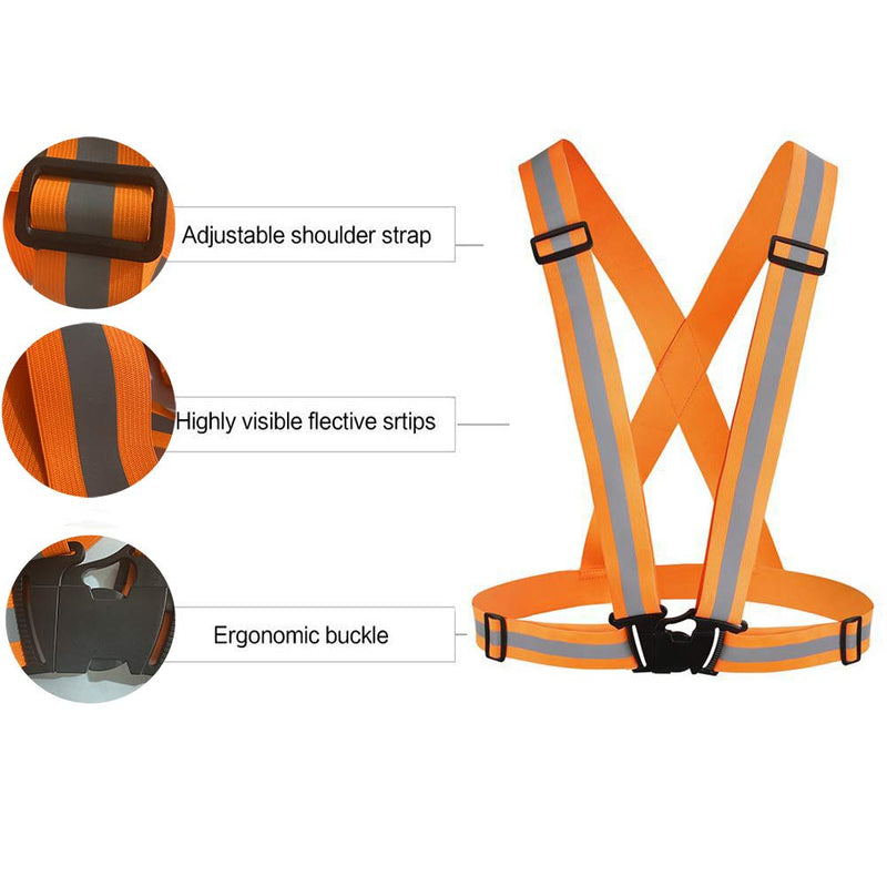 Awnuuw Reflective Vest Running Gear 3Pack, Adjustable Safety Vests High Visible Reflective Belt Straps Pink,green,orang - BeesActive Australia