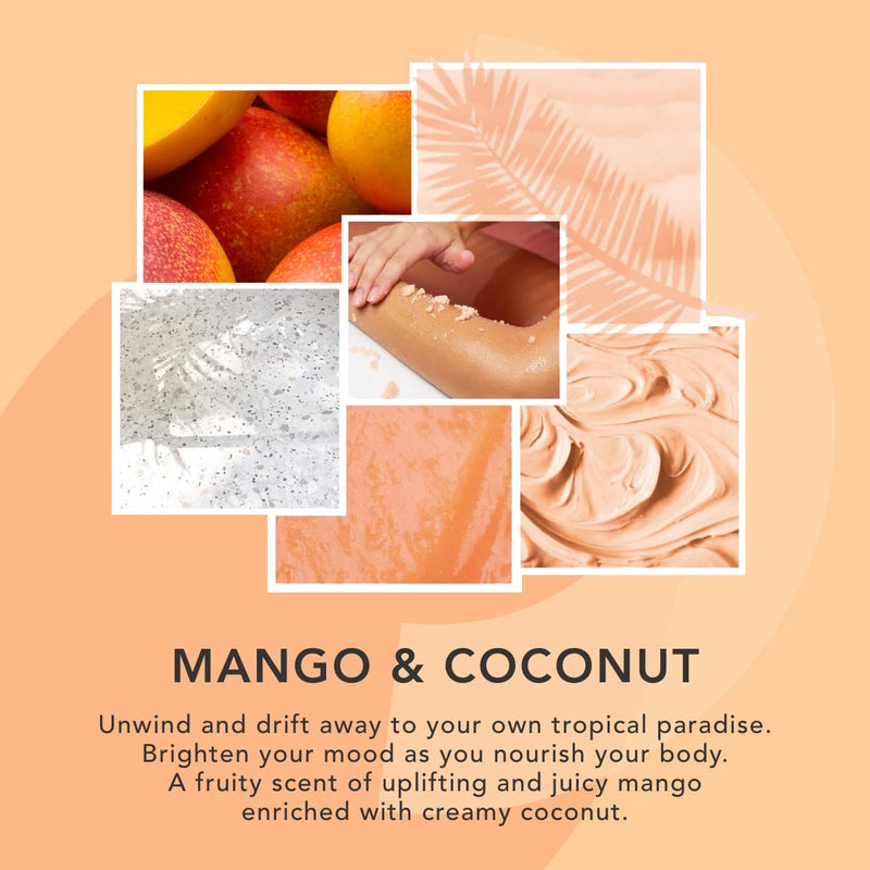 Sunday Rain Polishing Body Scrub for Extra Smooth & Soft Skin, Vegan and Cruelty-Free, Tropical Mango Butter and Coconut Oil, 265g - BeesActive Australia
