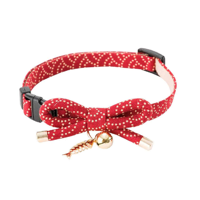Necoichi Zen Fish Charm Cat Collar Red - BeesActive Australia