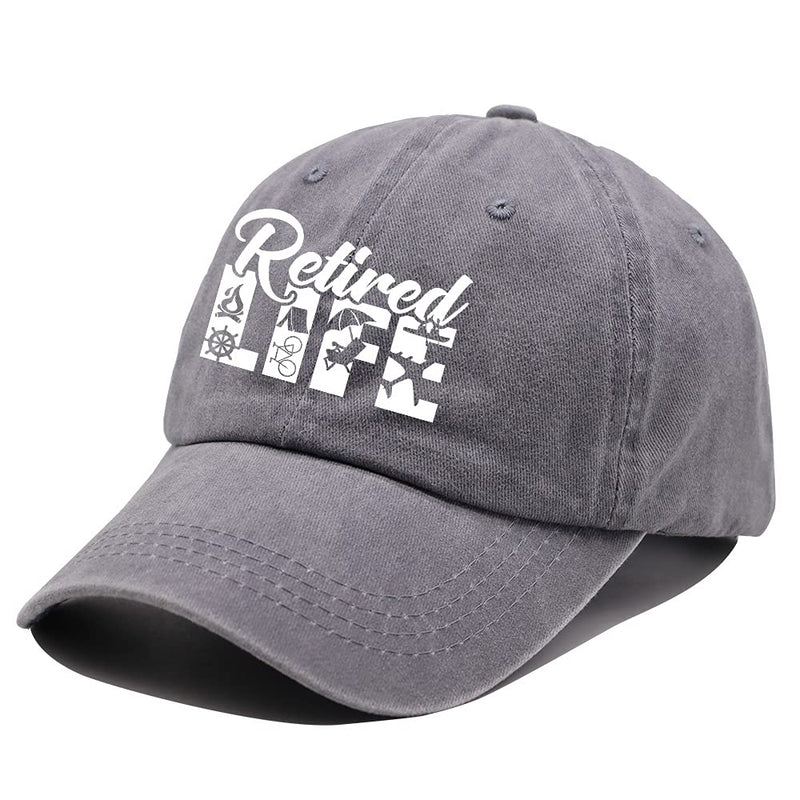 HHNLB Retired Life Hat, Adjustable Funny Retirement Baseball Cap for Retirees Men & Women Gray One Size - BeesActive Australia