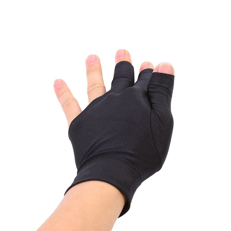 Billiards Glove 2 PCS Snooker Shooter Cue Pool Gloves Left Hand Open 3 Finger Spandex Glove - BeesActive Australia