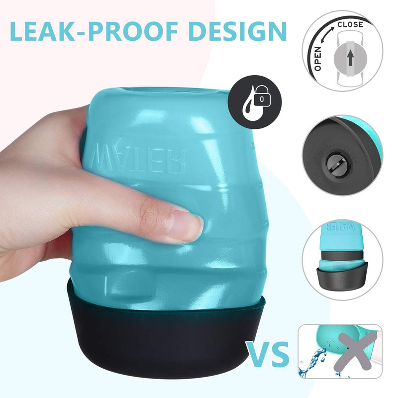 Pet Water Bottle,Dog Travel Water Bottle for Dogs,Upgraded 2 in 1 Drinking Cup Dispenser for Pets,with 2 Collapsible Bowls,Leakproof Foldable Food Bowl for Outdoor Travel Walking Hiking BPA Free - BeesActive Australia