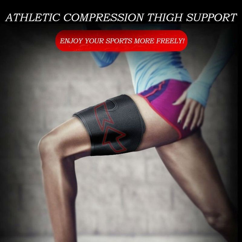 Medical Grade Thigh Hamstring Support Compression Brace Wrap Adjustable Neoprene Sports Leg Sleeve for Pulled Hamstring Strain Injury Rehab for Gym,Running, Fitness, Football, Badminton, Basketball 1 Pcs Thigh Support - BeesActive Australia