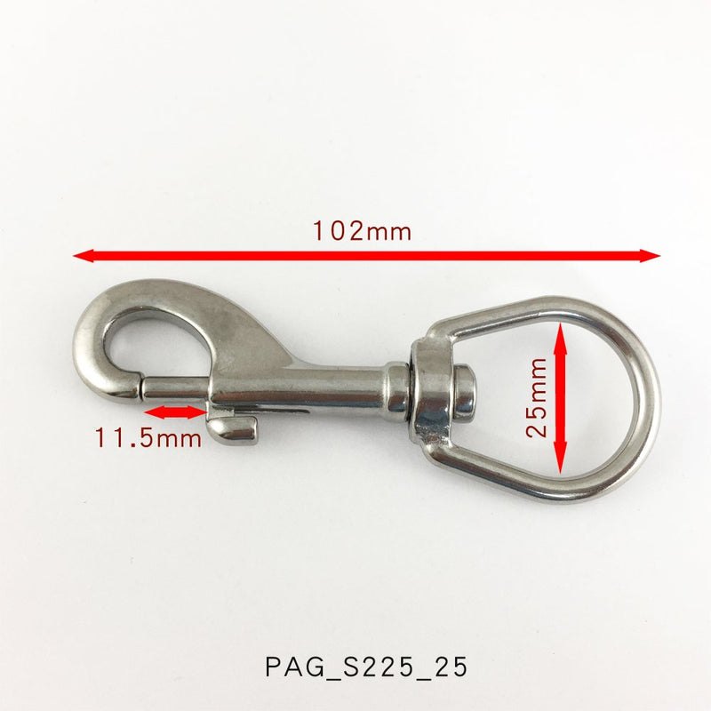 [AUSTRALIA] - Proteus Marine Grade Clip Stainless Steel Swivel Eye Bolt Snap, 3/8, 1/2, 3/4, 1, 1-1/4 inch, Pack of 5 3/4"(19mm) 